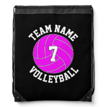 Pink Volleyball Team Name and Player Number Custom