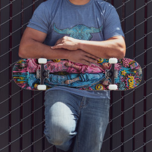 Pink vs Blue Queens - Duo Girl Back to Back Super Skateboard