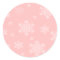 Pink w/White Snowflakes - Holiday Stickers