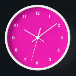 Pink Wall Clock Custom Colours and Numbers Font<br><div class="desc">Customizable Beautiful Colours Wall Clocks - Choose / add your favourite background and number colours !  
Choose Your Unique Number Fonts !
or Add your text / name / date / logo / image ...  or else :)
Good Luck - Be Happy :)</div>