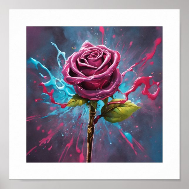 Pink Wand Rose Poster (Front)