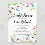 Pink Water Colour - Bridal Shower Invitation<br><div class="desc">Gorgeous pink water colour floral border. Perfect for a bridal shower brunch,  lunch,  or tea.</div>