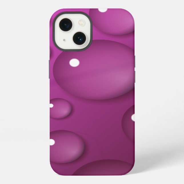 Pink Water Drop Background iPhone Case (Back)