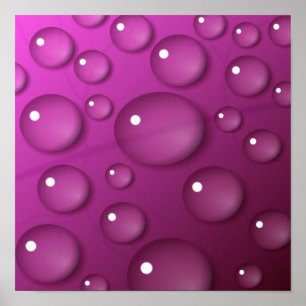Pink Water Drop Background Poster