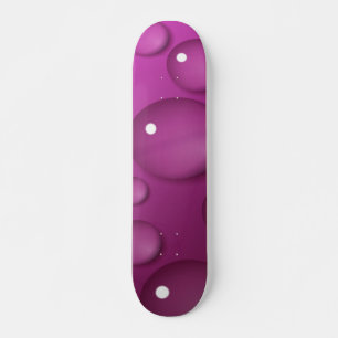 Pink Water Drop Background Skateboard