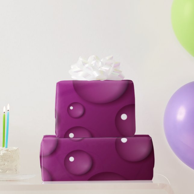 Pink Water Drop Background Wrapping Paper (Party Gifts)