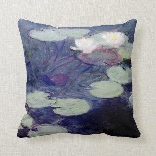 Pink Water-Lilies: 1897-99 by Monet Throw Pillow