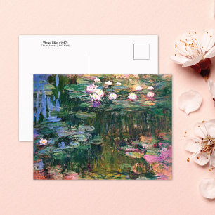 Pink Water Lilies (1917) Claude Monet Postcard