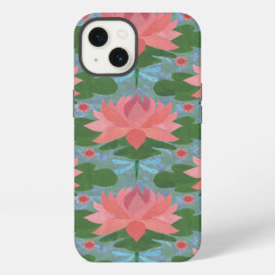 Pink Water Lilies, Dragonflies iPad Case-Mate Case