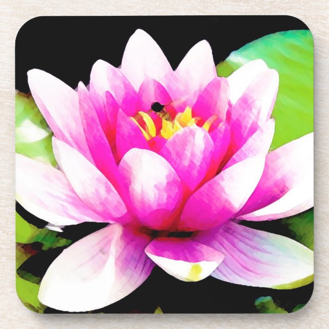 Pink water lily coaster (Front)