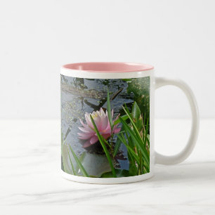 Pink Water Lily Coordinating Items Two-Tone Coffee Mug