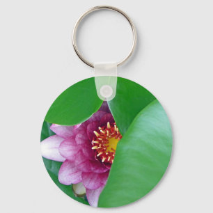 Pink Water Lily Keychain