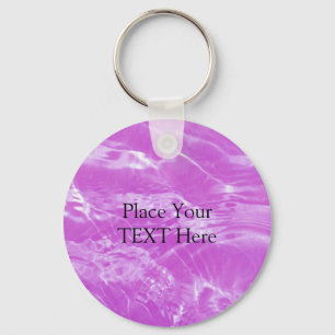 Pink Water Ripple Keychain