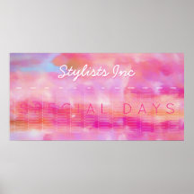 Pink Watercolor Abstract Custom Perpetual Calendar
