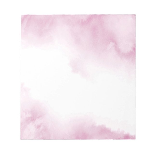 Pink Watercolor Abstract Frame Notepad (Front)