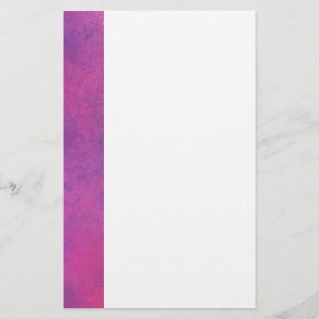 Pink Watercolor Abstract Texture Stationery (Front)