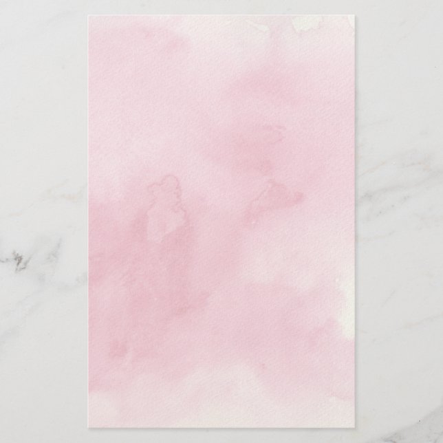 pink watercolor background for your stationery (Front)
