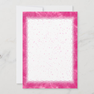 Pink Watercolor Border Blank Custom Text  Invitation
