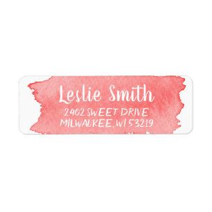 Pink Watercolor Brush Stroke Modern Script