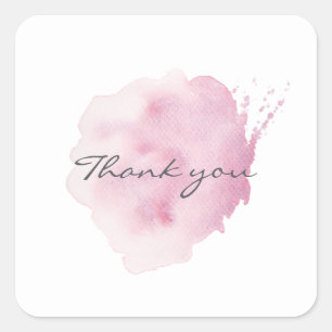 Pink watercolor brushstroke sticker