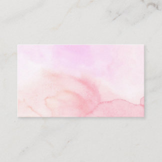 Pink Watercolor Business Card