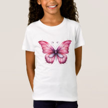 Pink watercolor butterfly