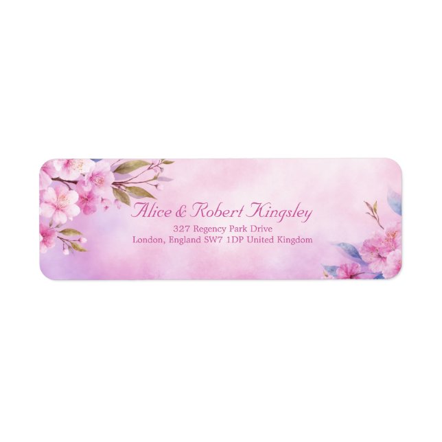 Pink Watercolor Cherry Blossom Bloom (Front)