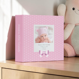 Pink Watercolor Custom Baby Photos Min Binder