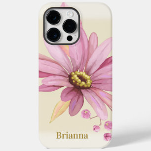 Pink Watercolor Daisy Case-Mate iPhone 14 Pro Max Case