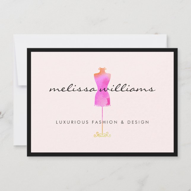 Pink Watercolor Dress Mannequin 2 Gift Certificate (Front)
