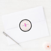 Pink Watercolor Dress Mannequin Poshmark Seller II Classic Round Sticker (Envelope)