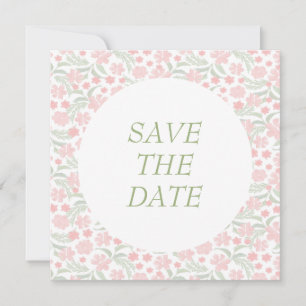 Pink Watercolor Elegant Floral Wedding  Save The Date