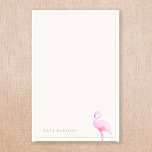 Pink Watercolor Flamingo Notepad<br><div class="desc">Artistic pink watercolor flamingo. For additional matching marketing materials, custom design or
logo inquiry, please contact me at maurareed.designs@gmail.com and I will reply within 24 hours.
For shipping, card stock inquires and pricing contact Zazzle directly.</div>
