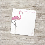 Pink Watercolor Flamingo Simple Stylish Chic  Notepad<br><div class="desc">This design features a pink flamingo with a custom name, a pink cute trendy stylish flamingo, with watercolor tropical beach coastal living, great office school home professional, a simple minimalist minimal style, a modern block typography font text, a fun whimsical island beach house, a custom customized simple name, a chic...</div>
