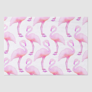 Pink Watercolor Flamingo Tissue Paper