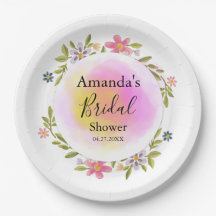 Pink Watercolor Floral Bridal Shower