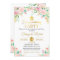 Pink Watercolor Floral Gold Housewarming Invite