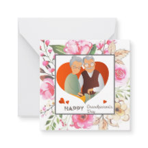 Pink Watercolor Floral Grandparents Day