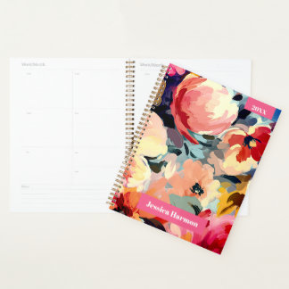 Pink Watercolor Floral Weekly & Monthly Planner