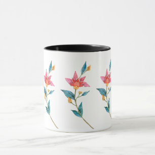 Pink watercolor flower  mug