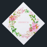 Pink Watercolor Flowers Custom Graduation Cap Topper<br><div class="desc">Pink Watercolor Flowers Custom Graduation Cap Topper</div>