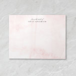 Pink Watercolor From the Desk of Personalized Name Notepad<br><div class="desc">Custom-designed notepad featuring pink watercolor texture with personalized name.</div>