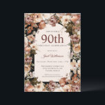 Pink Watercolor Garden Floral Arch 90th Birthday Invitation<br><div class="desc">Pink Watercolor Garden Floral Arch 90th Birthday Invitation 
This elegant 90th birthday party invitation is perfect for your special event! This design features beautiful pink watercolor flowers. The custom typography is trendy and elegant!</div>