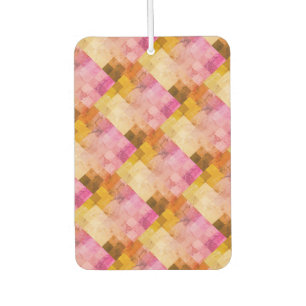 Pink Watercolor Geometric Pattern Air Freshener