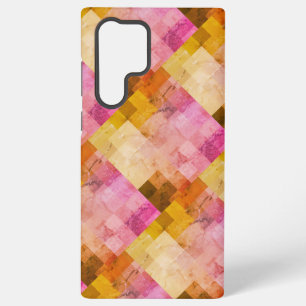 Pink Watercolor Geometric Pattern Samsung Galaxy Case