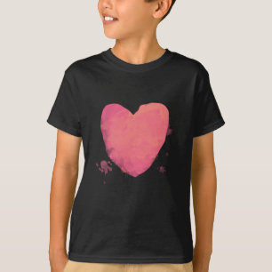 Pink Watercolor Heart T-Shirt