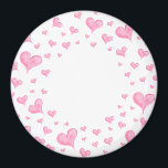 Pink Watercolor Hearts Magnet<br><div class="desc">PInk watercolor hearts.</div>