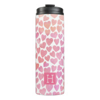 Pink Watercolor Hearts Pattern