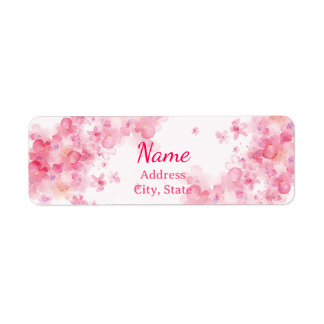 Pink Watercolor Label