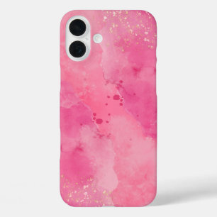 Pink Watercolor Linktree iPhone 16 Plus Case